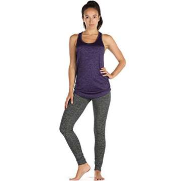 icyzone Workout Yoga Fitness Sports Racerback Tank Tops for Women(S, Purple)