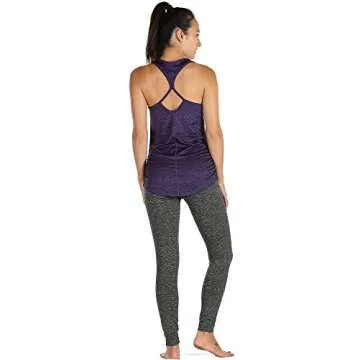 icyzone Workout Yoga Fitness Sports Racerback Tank Tops for Women(S, Purple)