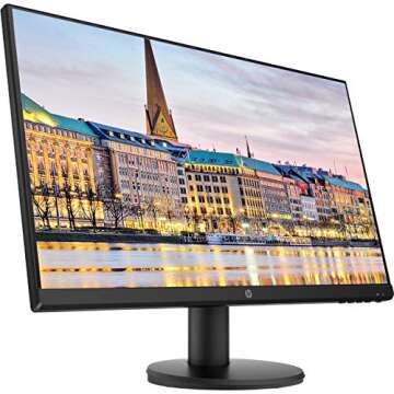 HP P24v G4 24 Inch FHD IPS LED-Backlit LCD 2-Pack Monitor Bundle with HDMI, Blue Light Filter, Dual Monitor Stand, MK270 Wireless Keyboard and Mouse Combo, Gel Pad