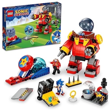 LEGO Sonic The Hedgehog Sonic vs. Dr. Eggman’s Death Egg Robot Building Toy for Sonic Fans and 8 Y...