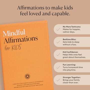 Intelligent Change 30 Positive Mindful Affirmation Cards for Kids with Display Stand - Perfect Gifts...