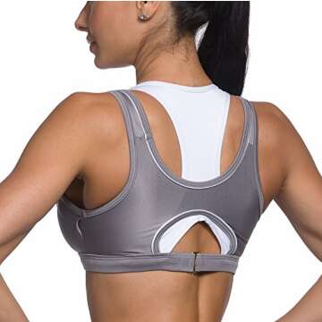 Adjustable Sports Bra for Medium to High Impact Sports & Fitness Activities