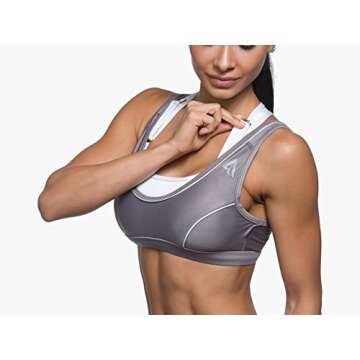 Adjustable Sports Bra for Medium to High Impact Sports & Fitness Activities