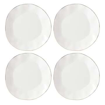 Lenox Blue Bay 4-Piece Set Dinner Plates: Elegant Porcelain Dining Experience