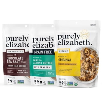 Purely Elizabeth Ancient Grain Granola Variety Pack - Healthy & Delicious Snacks (3 ct.)