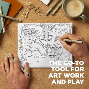 SAKURA Pigma Micron Fineliner Pens with Black Ink - 6 Count