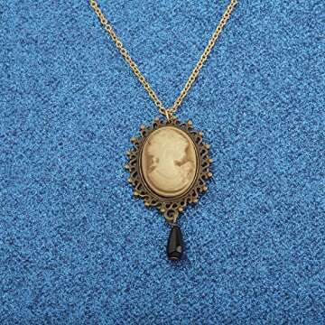 WUSUANED Retro Victorian Necklace Cameo Pendant Necklace Gothic Vintage Gifts Halloween Party gift (...