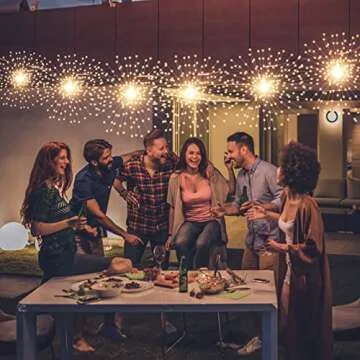 Battery Powered Starburst Sphere Lights for Home Decor