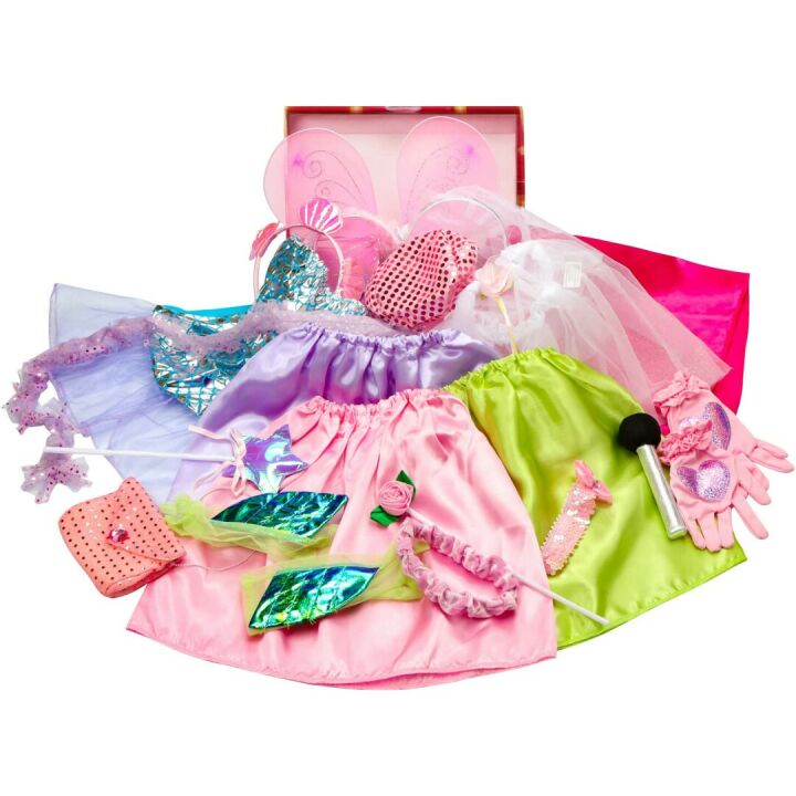 Toddler Dress Up Trunk: Princess & Mermaid Costumes