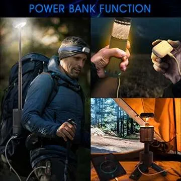 Telescopic Collapsible Camping Light 10000mAh Battery
