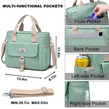 Weitars Insulated Lunch Bag - Stylish Lunch Cooler Bag