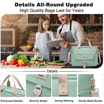Weitars Insulated Lunch Bag - Stylish Lunch Cooler Bag