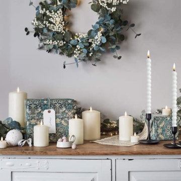 Elegant LPUSA White Spiral Taper Candles for Events