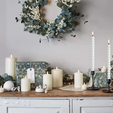 Elegant LPUSA White Spiral Taper Candles for Events