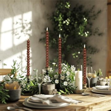 Elegant LPUSA White Spiral Taper Candles for Events