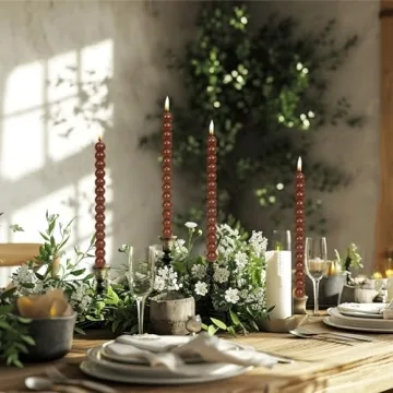 Elegant LPUSA White Spiral Taper Candles for Events