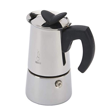 Stylish Bialetti Musa Stovetop Coffee Maker, Stainless Steel for All Heat Sources, 4-Cup Capacity