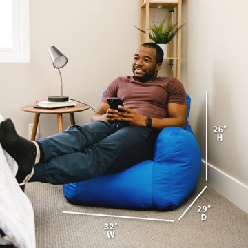Big Joe Bean Bag Chair for Dorm Use with SmartMax Fabric