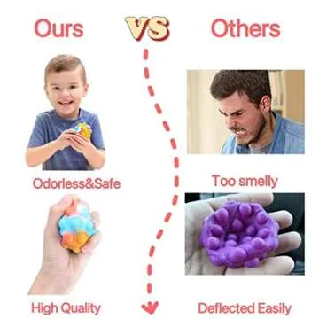 LOPSEN 6 Pcs Pop Balls Fidget Toy For Stress Relief