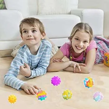 LOPSEN 6 Pcs Pop Balls Fidget Toy For Stress Relief