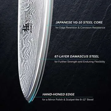 KYOKU Paring Knife - 3.5" - Shogun Series - Japanese VG10 Steel Core Damascus Blade - with Sheath & Case