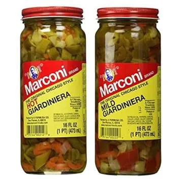 Marconi The Original Chicago Style Hot & Mild Giardiniera 16 oz (Variety Pack)
