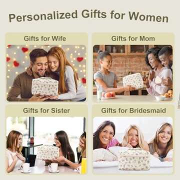 GISMTR 3Pcs Cotton Quilted Makeup Bag Large Travel Cosmetic Bag Coquette Makeup Pouch Cute Aesthetic Floral Toiletry Bag for Women Girls (flower-P)