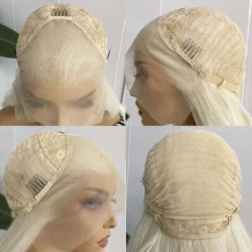 RONGDUOYI Ombre Black Lace Front Wig for Daily Wear