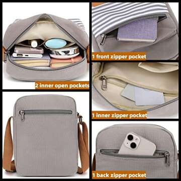 Leaper Girls Crossbody Purses Cute 2 PCS Set