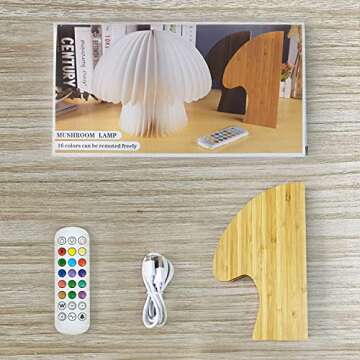 Wooden Folding Book Lamp - 16-Colors Dimmable LED Light