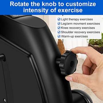 Pedal Exerciser Mini Exercise Bike for Leg and Arm Low Impact Exercise