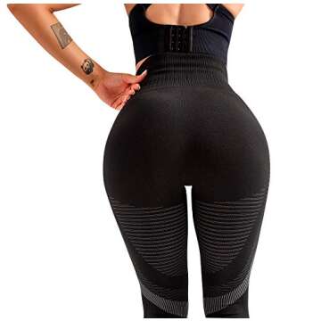 Redqenting High Waisted Leggings for Women Workout Seamless Leggings Yoga Pants Sweat Proof Tummy Control Tights