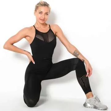 Redqenting High Waisted Leggings for Women Workout Seamless Leggings Yoga Pants Sweat Proof Tummy Control Tights