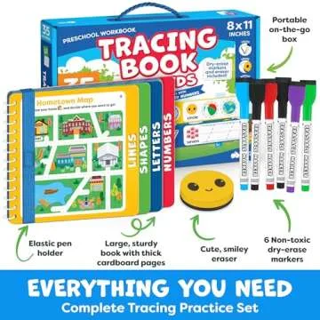 Preschool Learning Activities - Tracing Books for Kids Ages 3-5 - Toddler Handwriting Practice - Let...