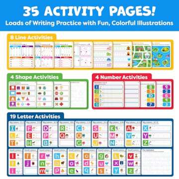 Preschool Learning Activities - Tracing Books for Kids Ages 3-5 - Toddler Handwriting Practice - Letter Tracing for Kids Preschool Kindergarten Workbooks 3-4, 4-5 - Learning Books for 3-4 Year Olds