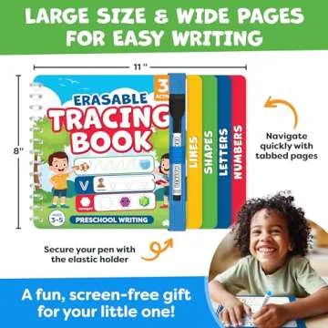 Preschool Learning Activities - Tracing Books for Kids Ages 3-5 - Toddler Handwriting Practice - Letter Tracing for Kids Preschool Kindergarten Workbooks 3-4, 4-5 - Learning Books for 3-4 Year Olds