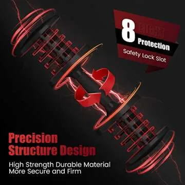 Flash Limp Adjustable Dumbbell 55LB Single Dumbbell 5 in 1 Dumbbell Weight Adjust with Anti-Slip Metal Handle, Ideal for Full-Body Home Gym Workouts