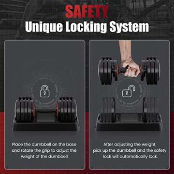 Flash Limp Adjustable Dumbbell 55LB Single Dumbbell 5 in 1 Dumbbell Weight Adjust with Anti-Slip Metal Handle, Ideal for Full-Body Home Gym Workouts