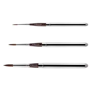 Escoda Versatil 1548 Series Watercolor Travel Set, 3 Brushes, Synthetic Kolinsky