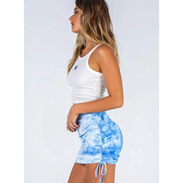 VNDFLAG Women's Stylish Tie Dye Adjustable Bodycon Skirt