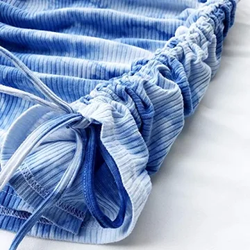 VNDFLAG Women's Stylish Tie Dye Adjustable Bodycon Skirt