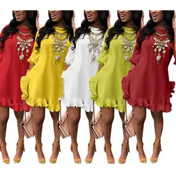 LKOUS Women Summer Dresses for Weddings Casual Plus Size