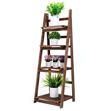 Kodycity Plant Stand Stands for Indoor Plants Shelf Holder Outdoor Tall Planter Shelves Multiple Corner Flower Pot Pots Holders Wood Tiered Rack in Patio Garden House Living Room Decor