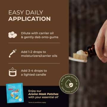 Gya Labs Clove Essential Oil for Teeth & Gums - 0.34 Fl Oz - 100% Pure Natural Clove Oil for Oral Care, Hair, Skin & Candle Making - Earthy Spicy Scent