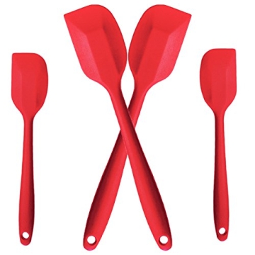 POPILION Silicone Spatula Set of 4 - Heat Resistant