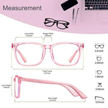 Blue Light Blocking Glasses 2pack Square Computer Glasses Women/ Men, Nerd Reading Gaming Glasses Non Prescription (black+pink)