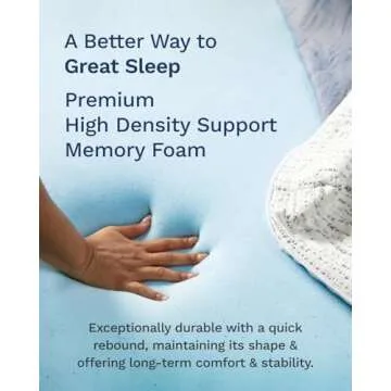 ViscoSoft 3 Inch Memory Foam Mattress Topper Twin XL - Select High Density Ventilated Extra Long Mattress Pad - Premium Removable Rayon Cover