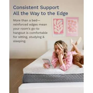 ViscoSoft 3 Inch Memory Foam Mattress Topper Twin XL - Select High Density Ventilated Extra Long Mattress Pad - Premium Removable Rayon Cover