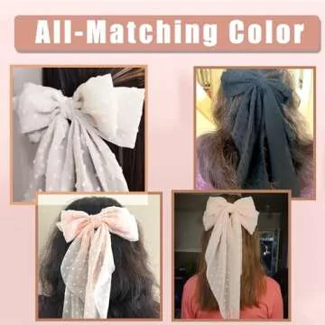 Seneeel Large Hair Bows - Stylish 4 PCS for Women