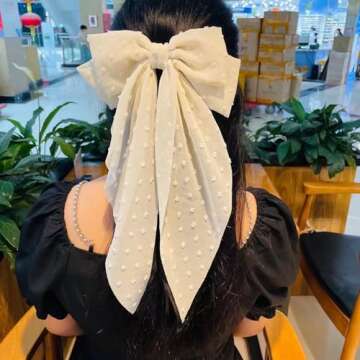 Seneeel Large Hair Bows - Stylish 4 PCS for Women